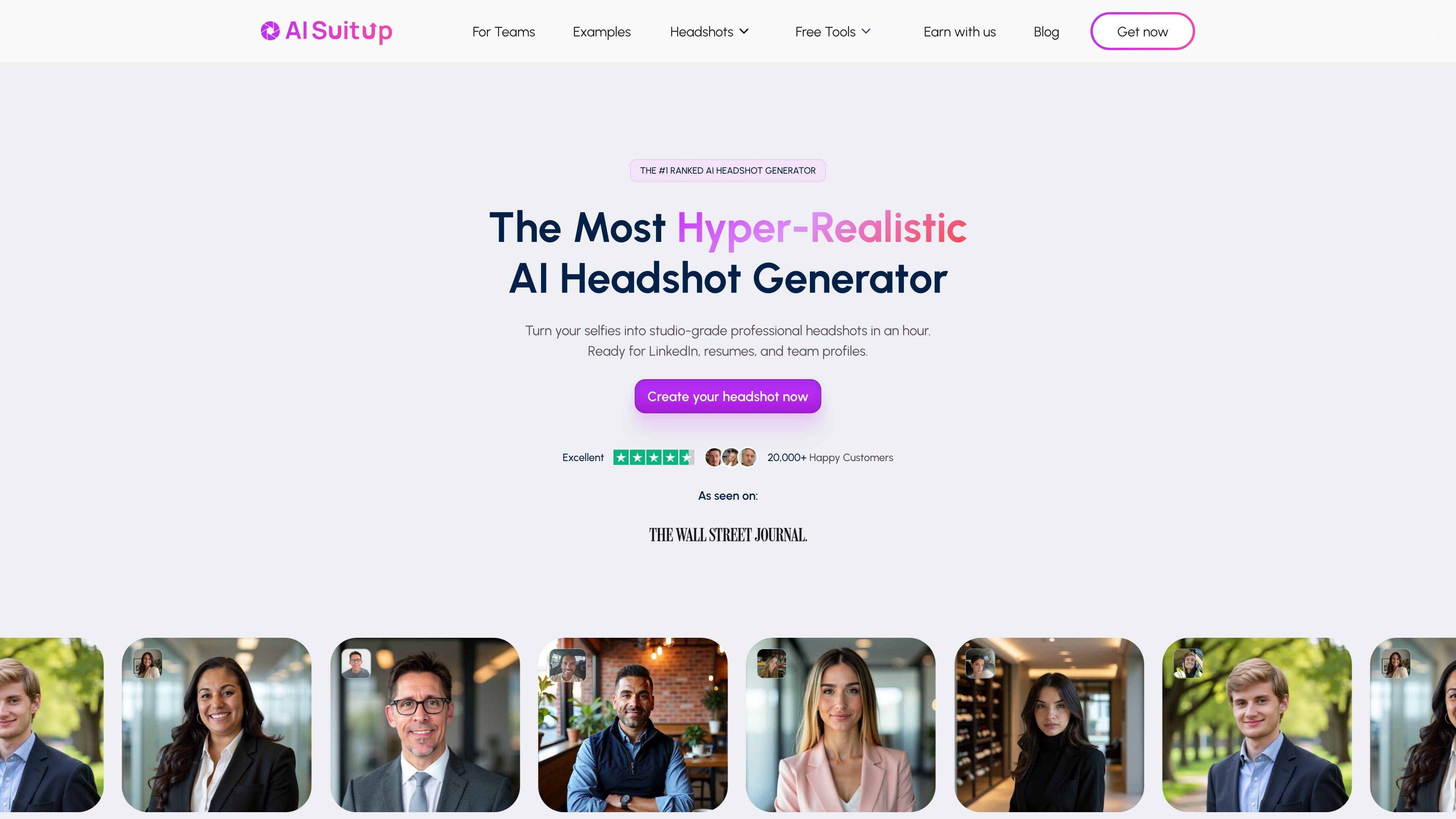 AI SuitUp homepage screenshot
