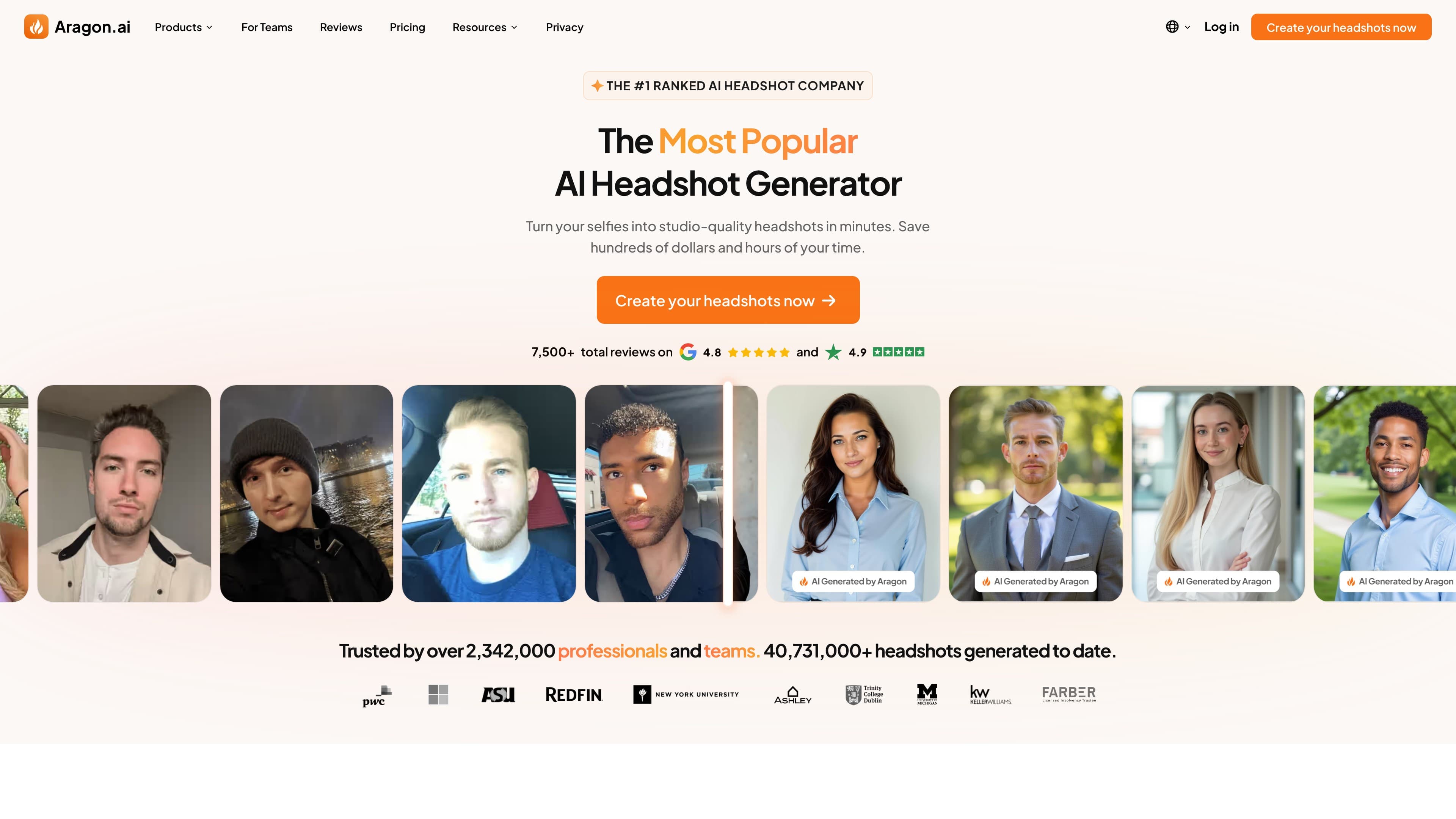 Aragon AI homepage screenshot